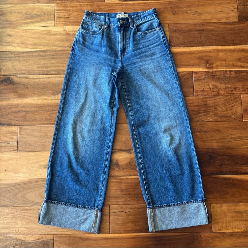 Madewell Superwide-Leg Jeans Fannin Wash Cuff